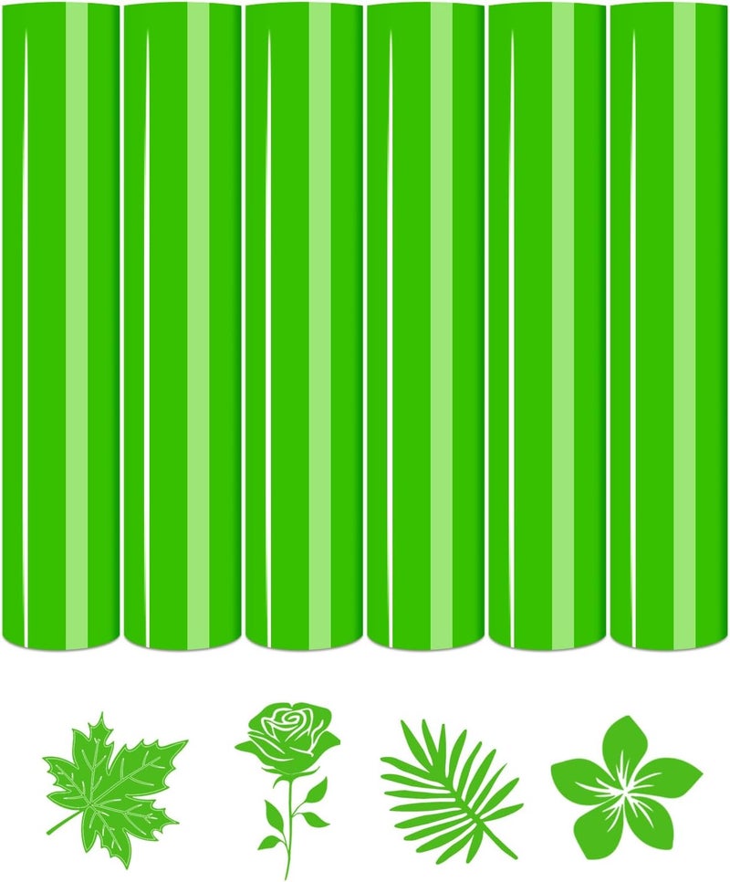 Tintnut Green HTV Heat Transfer Vinyl - 6 Sheets 12" x 10" Classic Green Heat Transfer Vinyl HTV Iron on Vinyl for T-Shirts Compatible with Cricut/Silhouette Cameo - Image 1